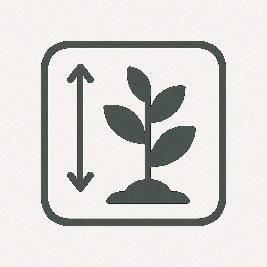 Hauteur de la plante Habitat